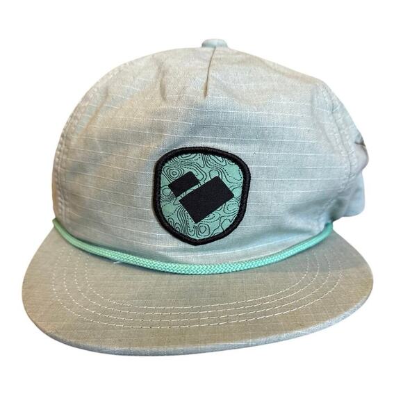 NWT Men’s Obermeyer Captain Adjustable SnapBack Hat Retro Blue Green - Picture 2 of 7